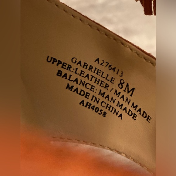 NIB C Wonder Slingback Tomato Red Wood Block Heels Leather Suede Fringe Sandal 8 - Picture 7 of 15